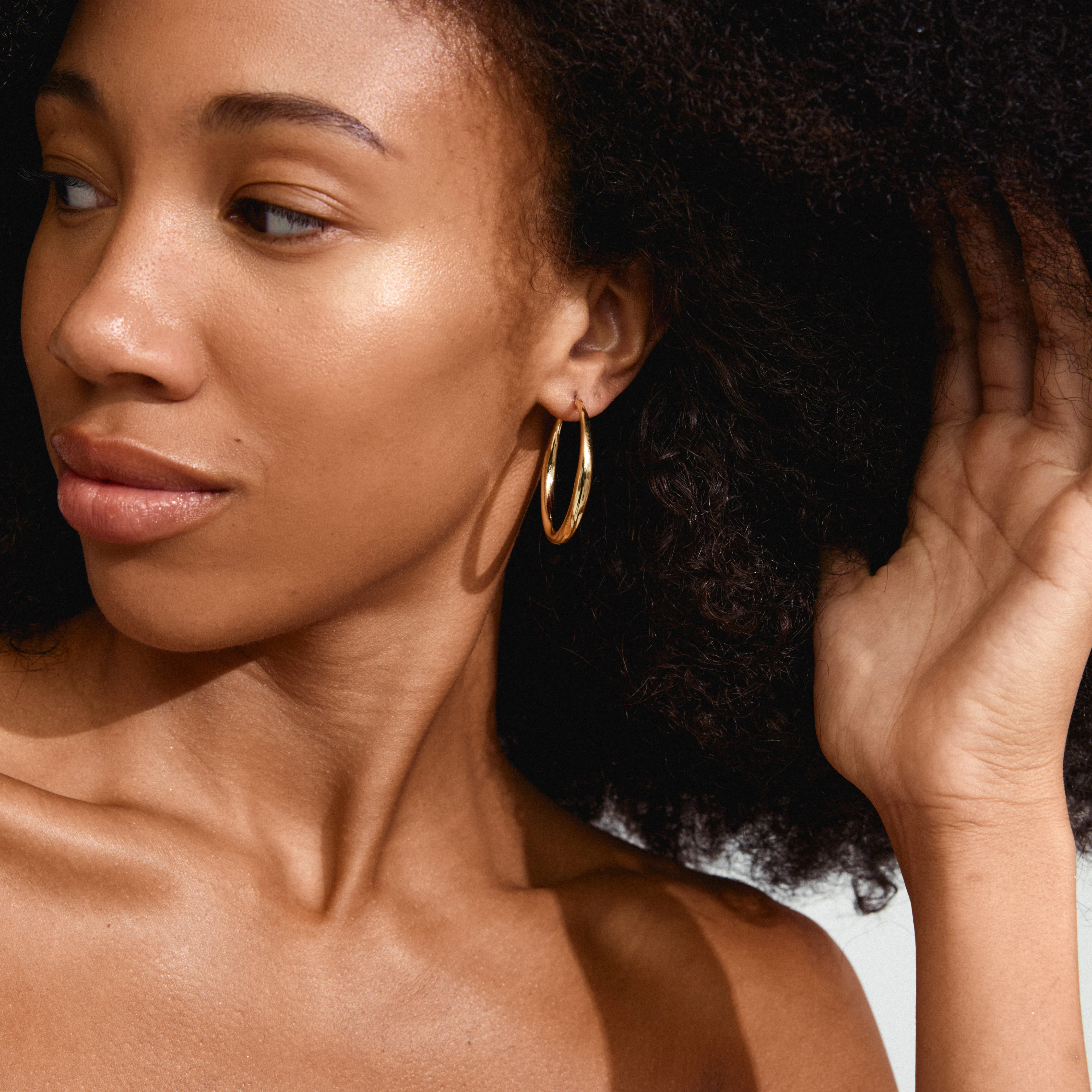 JORUN large hoop earrings 14k Gold-plated - 2033 - Image 3
