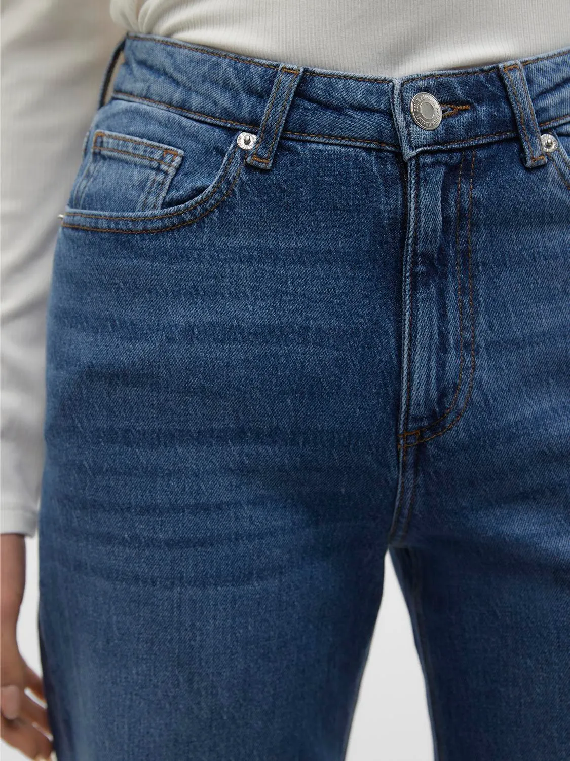 TESSA High Rise Wide Leg Jeans in Classic Mid Blue Denim - Image 5